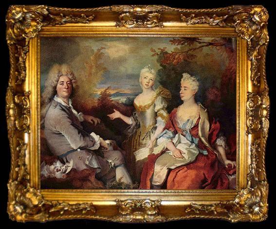 framed  Nicolas de Largilliere Self-Portrait with Family, ta009-2